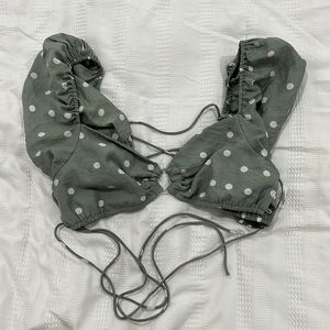 Size small, green crop top